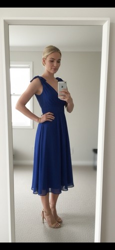 Debut royal blue chiffon - royal,