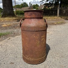 Antique Steel Milk Churn Rustic Planter Pot Wedding Prop Garden Farm
