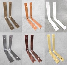 Industrial Handmade Shelf Brackets Heavy Duty PAIR Steel Rustic Scaffold Board