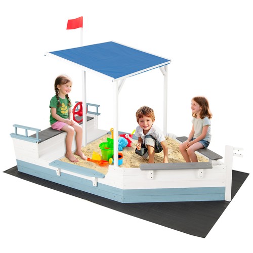 Costway wooden kids sandpit - kids,