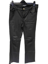 SOSANDAR  BLACK WAX COATED BOOT CUT TROUSER /JEANS SIZE 16R