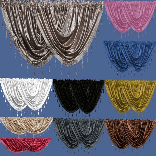 Curtain pelmet swags - curtain, crushed