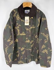 John Partridge Wax Cotton Landowner Walking Jacket Men Coat 2XL Camo England Pin