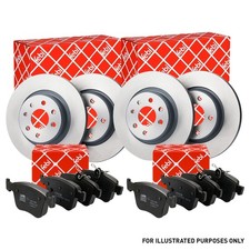 FEBI BILSTEIN Front + Rear Brake Discs + Brake Pads Fits Audi A4 Allroad A5 Q5