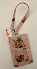 Cath Kidston ID holder with strap, Pink Garden Club design, with gift bag, BNWT