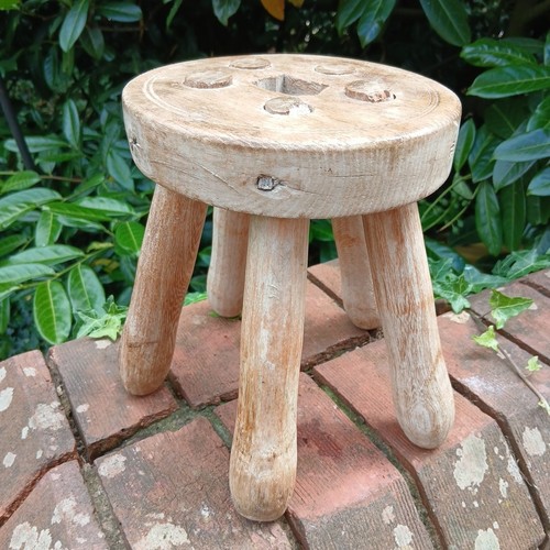 Antique pine washing dolly - pine,