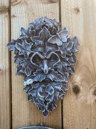 902 green man leaf face - man,