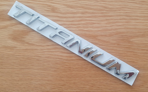 Metal titanium letter logo - 3d,