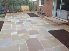 Sandstone Paving: Split Packs 4 Mixed Size Raj Blend Sandstone Paving; Inc Del