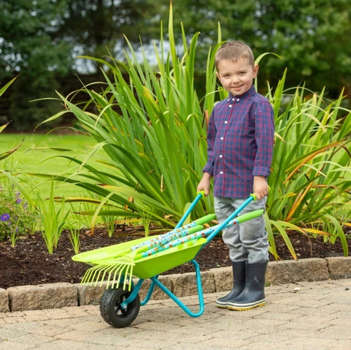 Metal wheelbarrow garden tools - wheelbarrow,