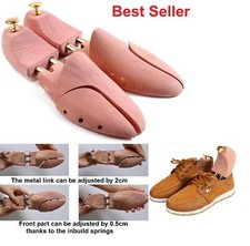 Cedar Wood Shoe Tree & Wooden Shoe Stretcher Shaper - Premium Shoe Care Premium