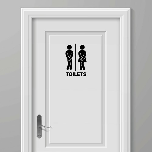 Funny toilet door - funny, sign