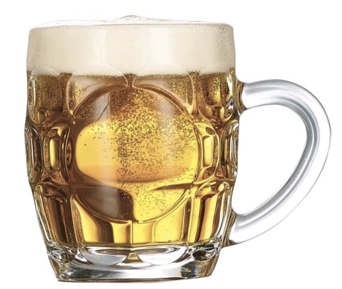 Dimple half pint tankards - 2,