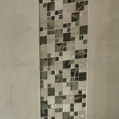 Verona glass silver mosaic - glass/silver,