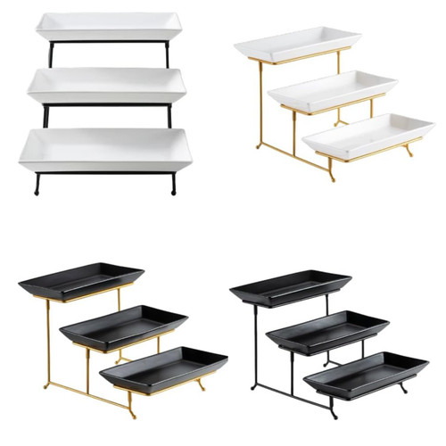Vencier tier serving platter - 3-tier,