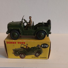 Dinky Toys GB No. 674 Austin Champ Jeep V/G Condition in original  box .