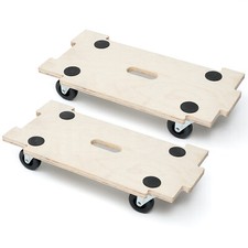 300kg x 4kg Wheeled Platform Jigsaw Roller Dolly Trolley for Furniture Transport