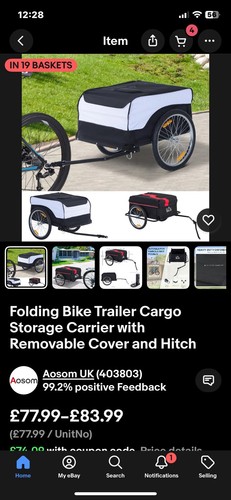 Homcom bicycle cargo - homcom, trailer