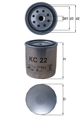 Knecht fuel filter for - kc, 22