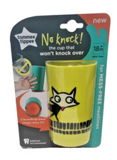 2x Tommee Tippee No Knock Anti Spill Cup Beaker Drink Toddler Child Kids Yellow