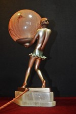Figural lamp art deco dancer