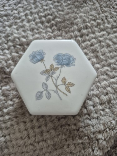 Wedgewood ice rose hexagonal - ice,