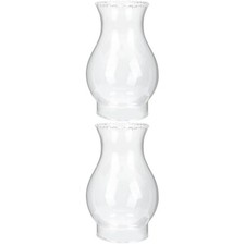 2pcs Oil Lamp Chimney Outdoor Lamp Cover Cover Glass kerosene lantern cover