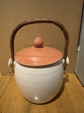 poole pottery biscuit barrel Twin Tone Red Indian & Magnolia