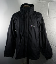 Mens Berghaus AQ2 Black Waterproof Hooded Jacket VGC - Size 2XL XXL