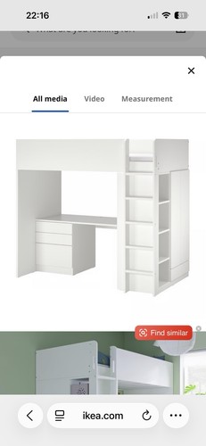 Ikea småstad loft bed white - smÅstad,
