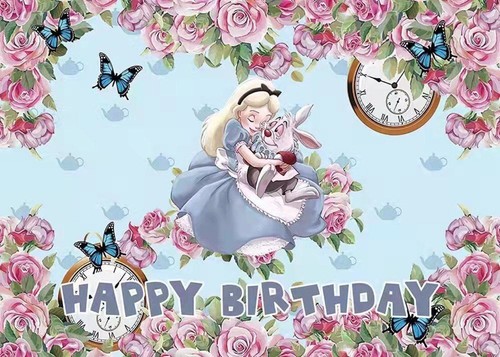 Alice wonderland backdrop - in,