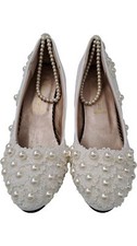 Hubu Bridal Shoes Pearl Lace