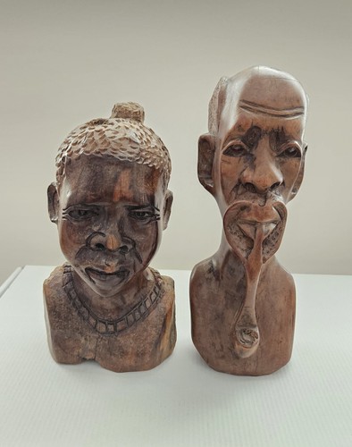 Pair african hand - pair, hand-carved