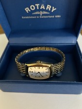 Vintage Rotary Mens Gold Plated Elite Watch