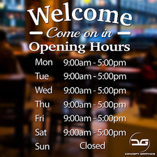 Opening Hours Personalised