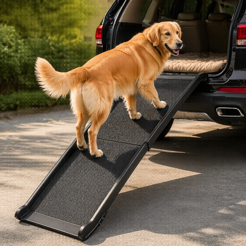 Dog car ramp foldable pet - car,