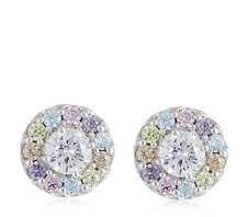 DIAMONIQUE Halo Earrings   QVC