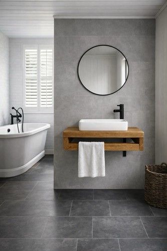Bathroom solid wood - bathroom,
