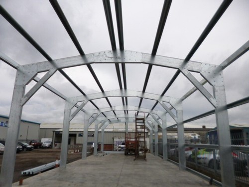 Steel building frame - building,