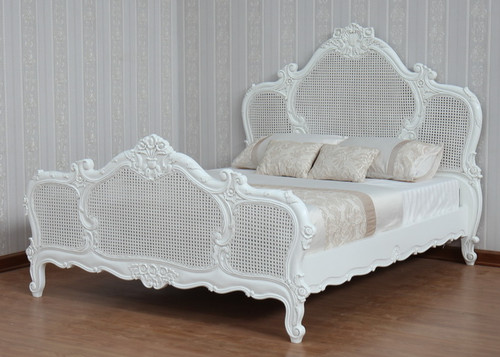 French arch rattan bed cane - bed, |
