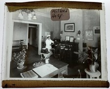 Milford Hospital, Delaware ~ Original Antique Glass Positive ~ Office ~ 4/1923