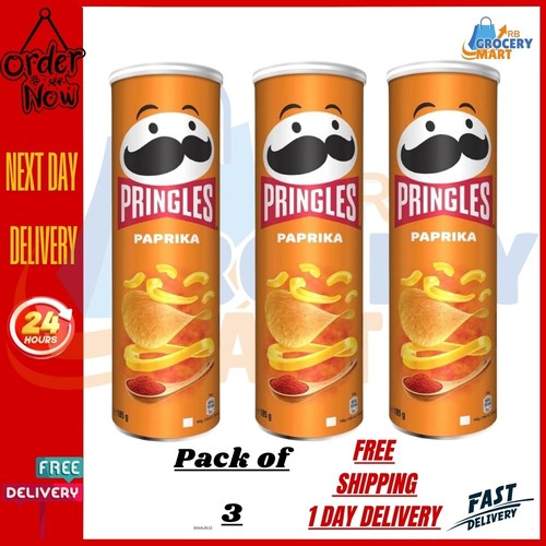 Pringles paprika crisps 185g - paprika,