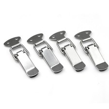  4 Pcs Jewelry Box Latch Chest Locks and Latches Case Stainless Steel