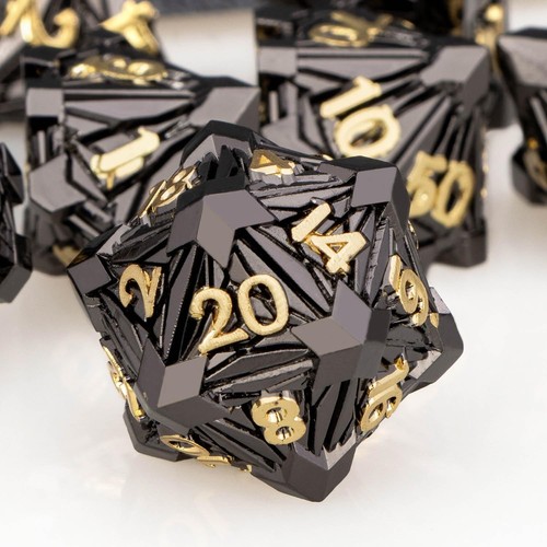 7pcs metal dnd dice set - metal,