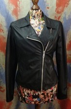 Womens All Saints Leather Biker Jacket Size UK 10