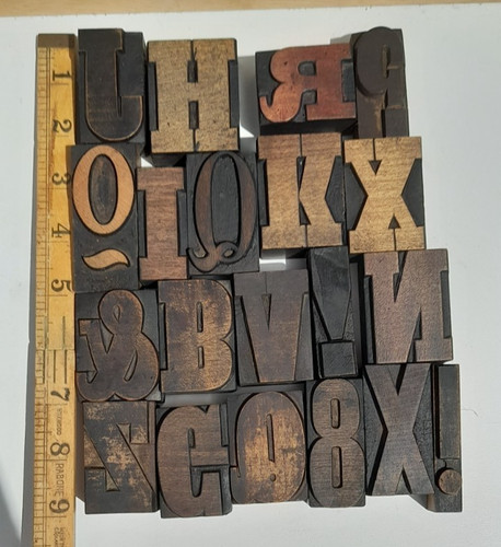 Wooden letterpress type 20 - letterpress, .20