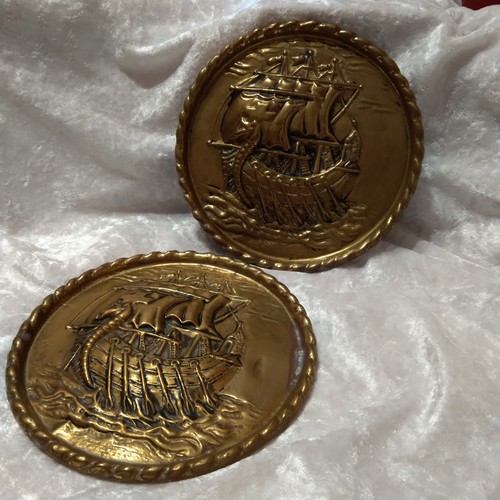 Pair vintage peerage brass - vintage,