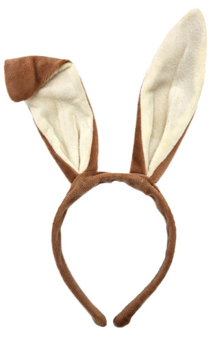 Brown rabbit ears - brown, hare