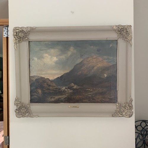 Antique oil stuart signed - antique,