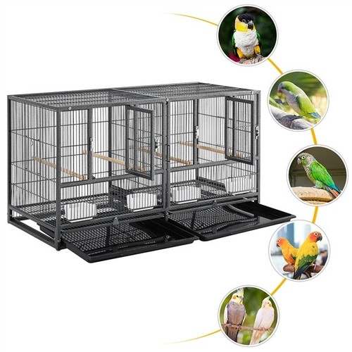 Wide bird cage divided - wide,